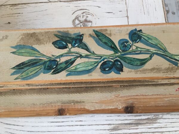 Πίνακας ζωγραφικής, το κλαδί της ελιάς σε παλιό ξύλο