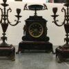 Ρολόι και κηροπήγια σετ 3 τεμ. γαλλική αντίκα του προηγούμενου αιώνα