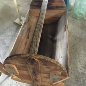 wooden old babies bed